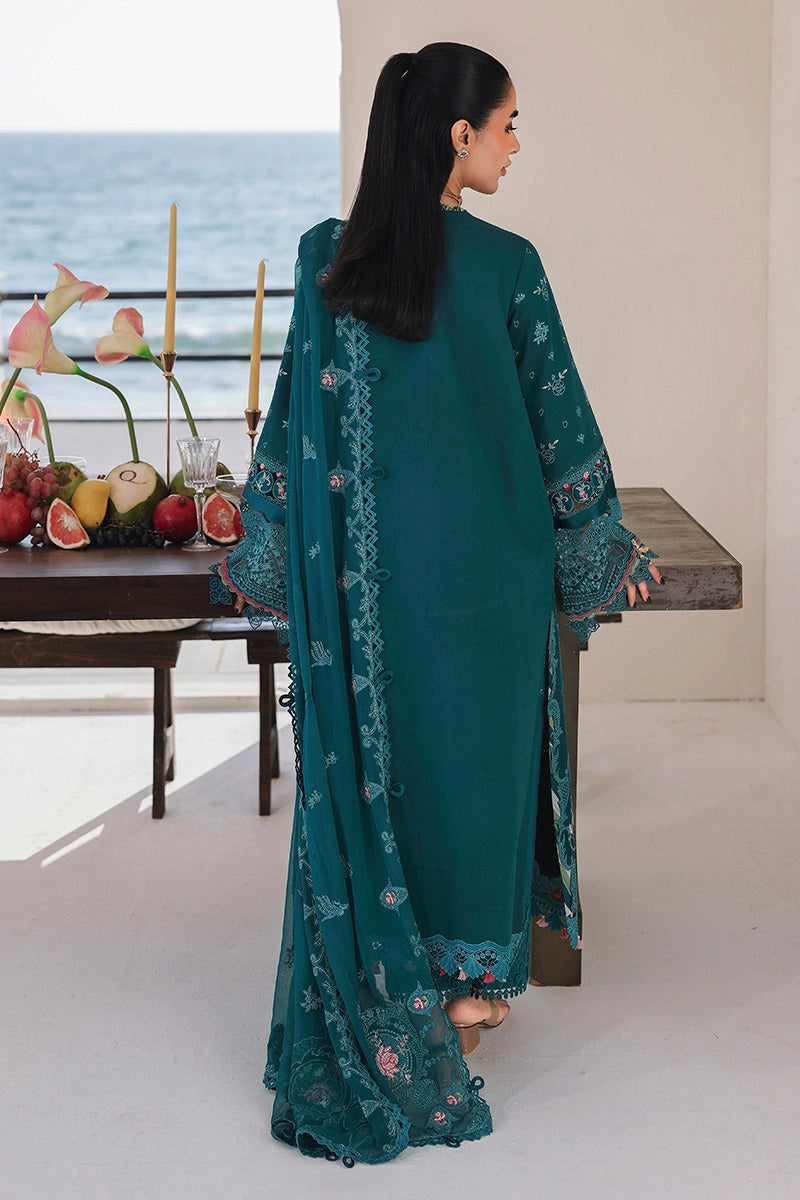QALAMKAR Sahil | Luxury Chikankari & Laser Cut Embroidered 3PC Lawn Suit | – Premium Collection | ELIF