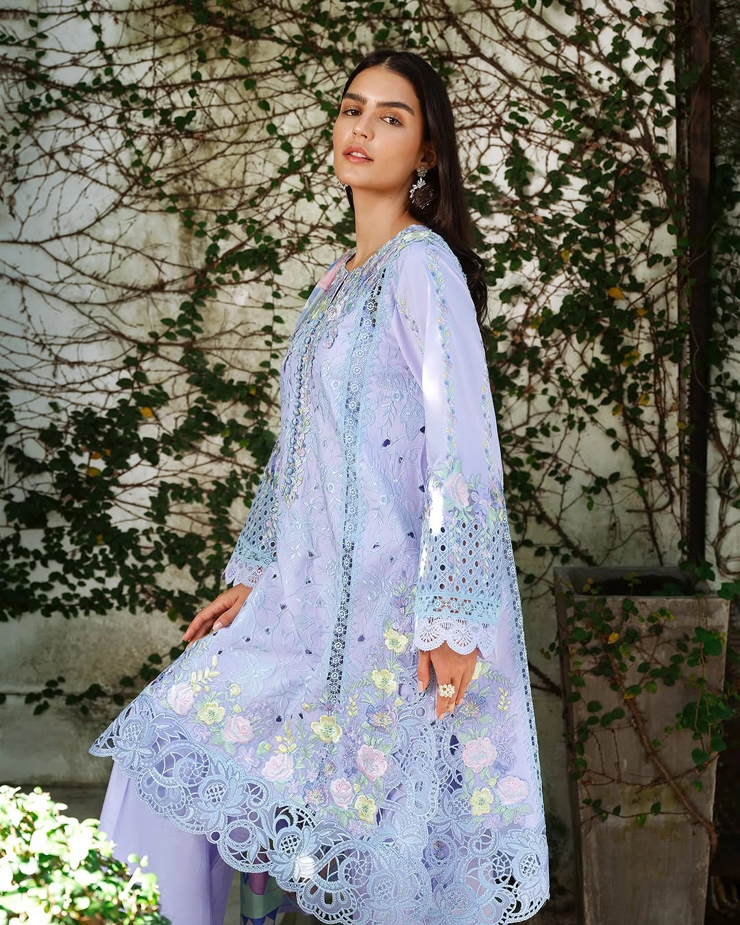 Mushq A Moi Luxury Lawn ’26 | Embroidered 3-Piece Unstitched Suit (Sweet Confession)