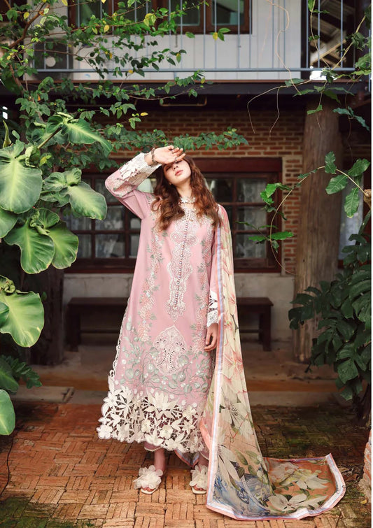 Hemline By Mushq - Secret Garden 26 Unstitched Suit (Secret Petals)