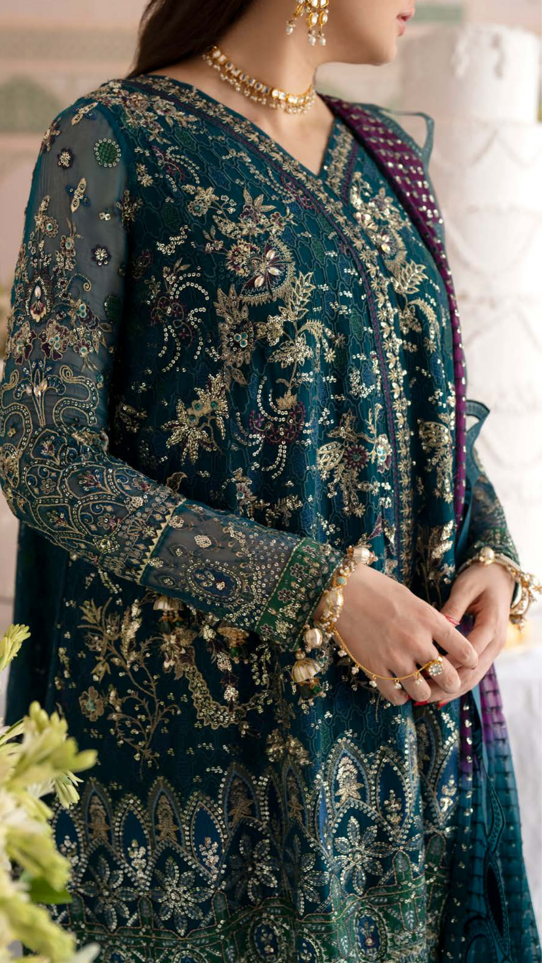 Nureh Jhoomro Embroidered Unstitched 3 peice Luxury Formals suite 2026 (NL-94)
