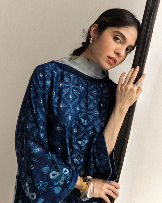 Coco By Zara Shahjahan Embroidered Lawn 3-Piece Unstitched Suit (Soren-9A)