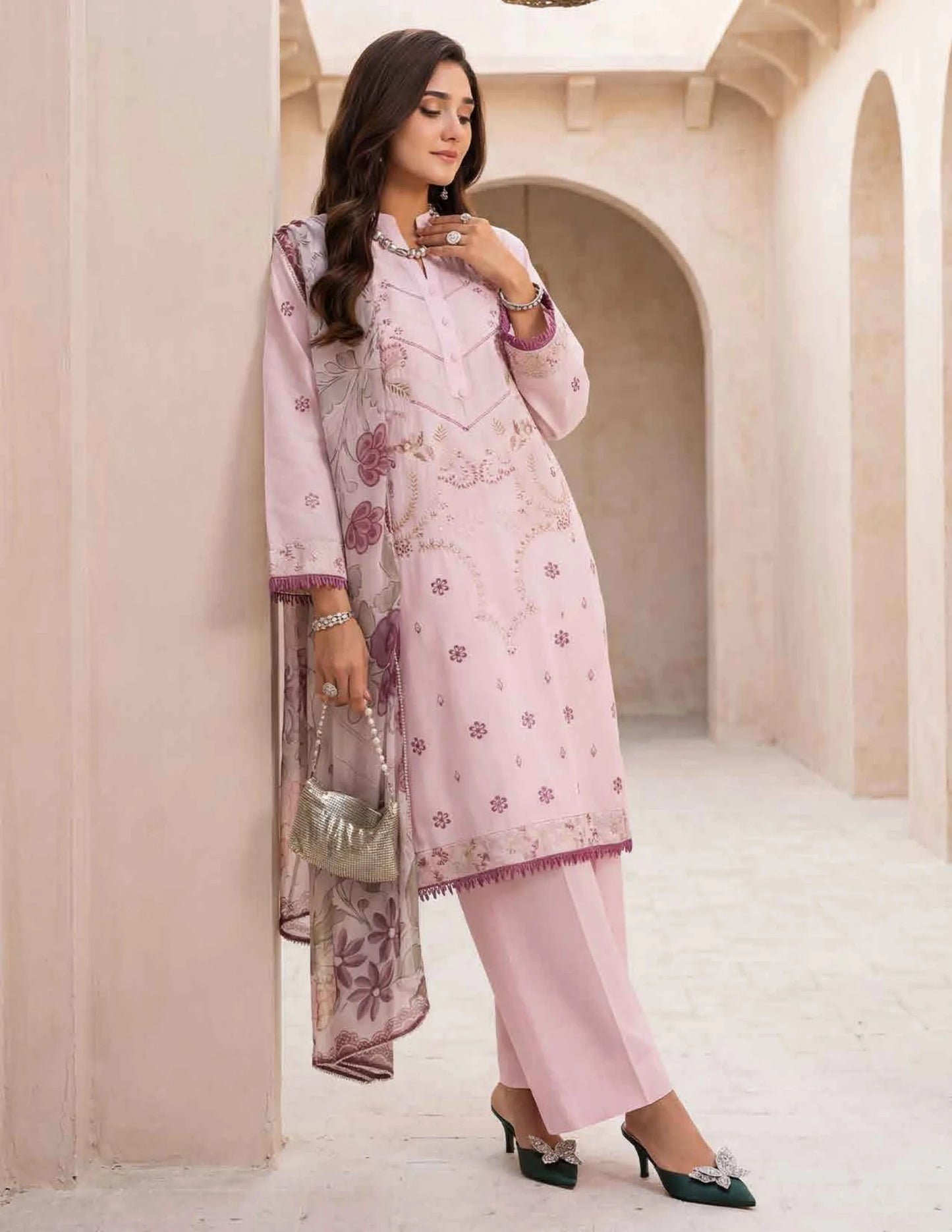 AMAL Spring Pret by Allys – 3PC Stitched Embroidered Suit | Spring Collection 2026