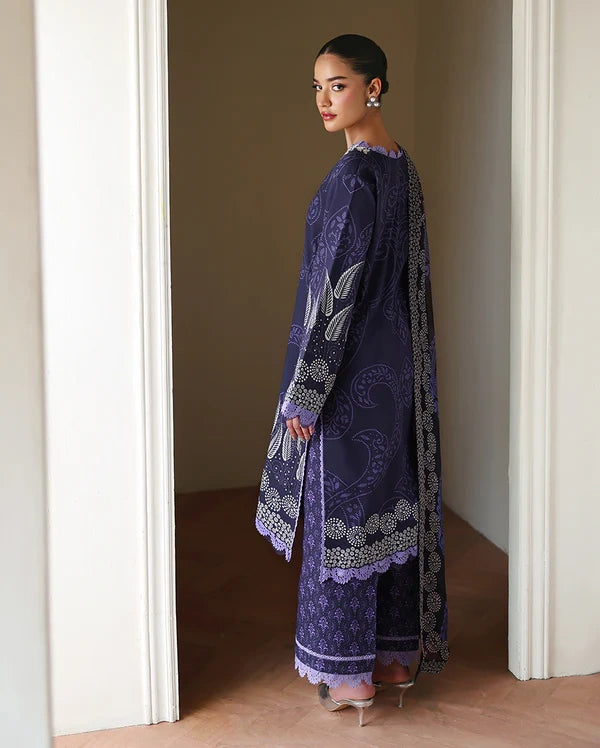Roheenaz Éclat | Orchid Garden | Unstitched 3 Piece Lawn Suit (Printed & Embroidered)