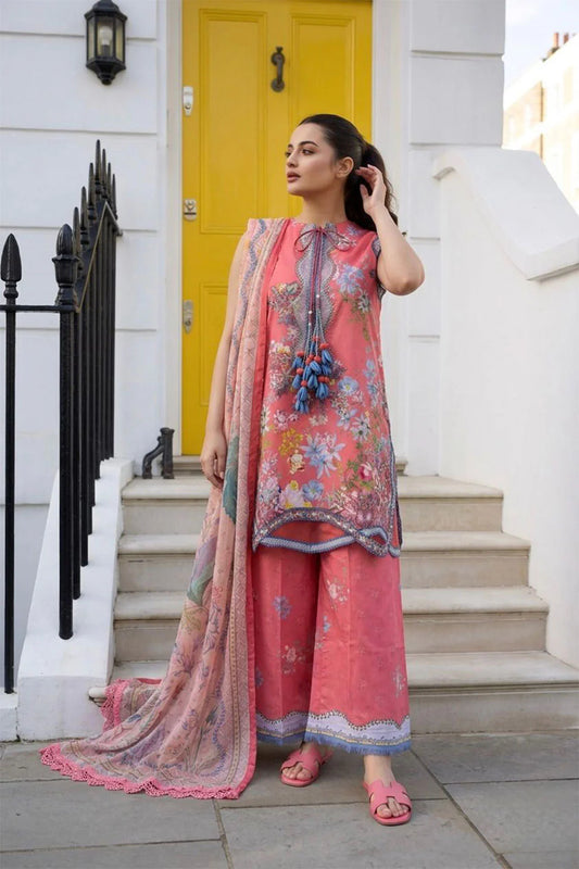 Sobia Nazir Printed Lawn 3 Piece Unstitched Suit with Chiffon Dupatta (SNP26-6B)