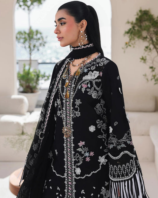 Qalamkar 3-Piece Chikankari Embroidered Luxury Lawn Suit (Unstitched) SA #02