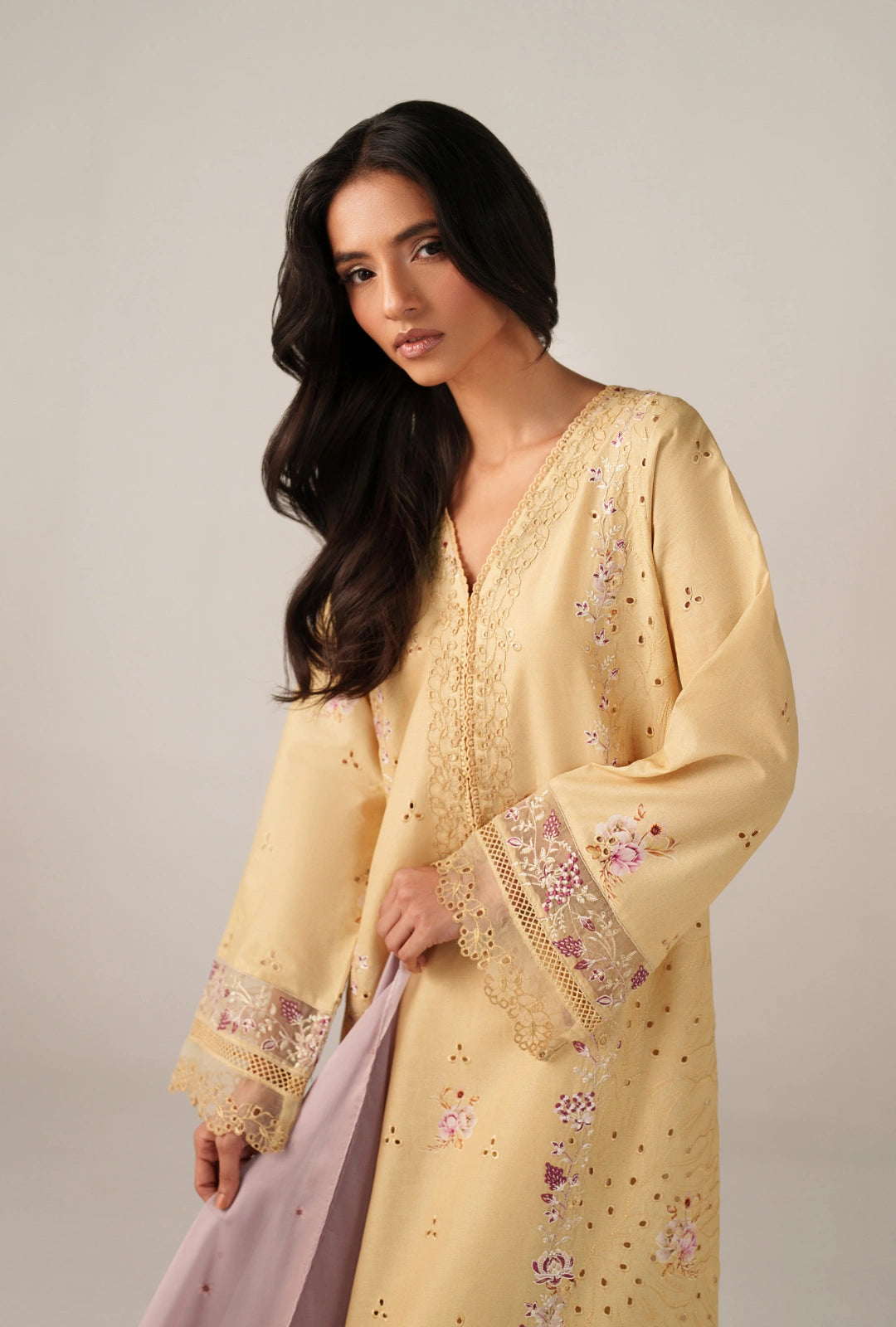 IZNIK Luxury Lawn Collection – SS-11 | Butter Yellow 3-Piece Set