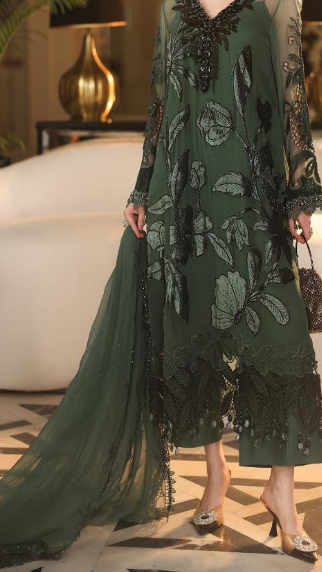 Maria.B 3-Piece Embroidered Chiffon Unstitched Suit (MPC-07-04)