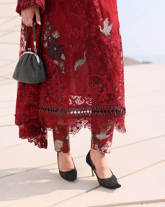 MARIA B LUXURY 3 Piece Embroidered Lawn Suit (Unstitched)