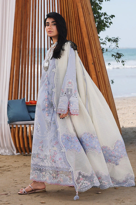 QALAMKAR Sahil | Luxury Chikankari Embroidered 3PC Lawn Suit with Jacquard Dupatta | ZAYNA