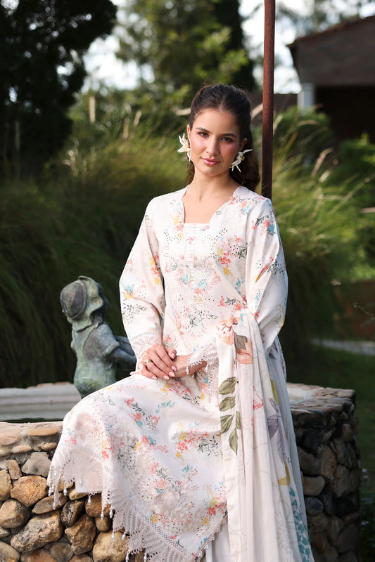 Print Kaari by Raaya – 2 Piece Unstitched Printed & Embroidered Lawn Suit (ROSEVELLEE)