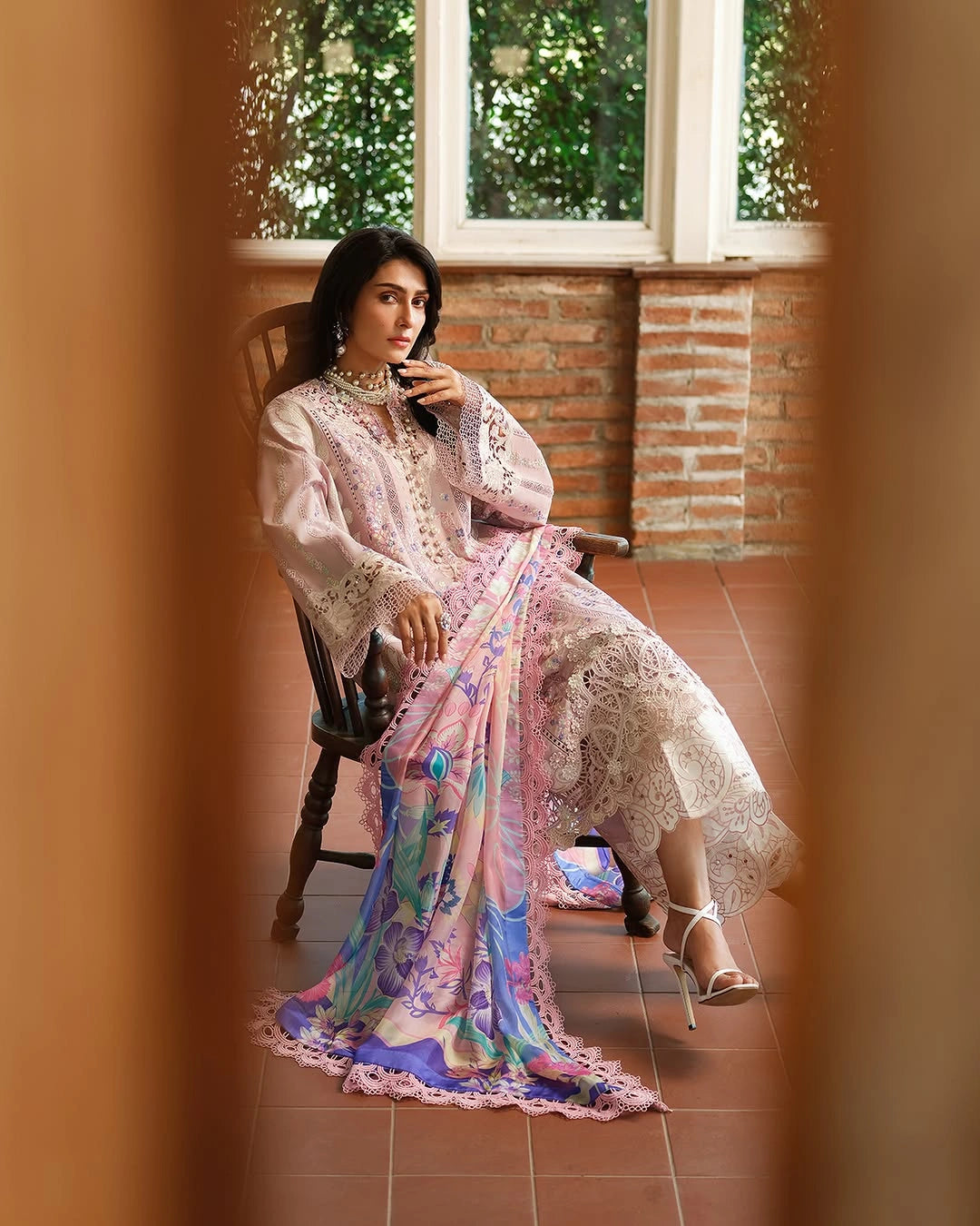 Mushq A Moi Luxury Lawn ’26 | Embroidered 3-Piece Unstitched Suit (Opulent Whisper)