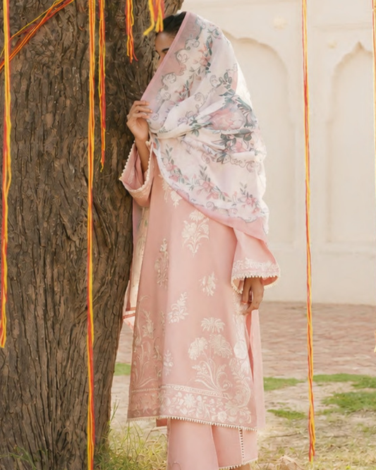 Casualite - Embroidered Lawn Stitched 3 Piece Suit (PETALINE)