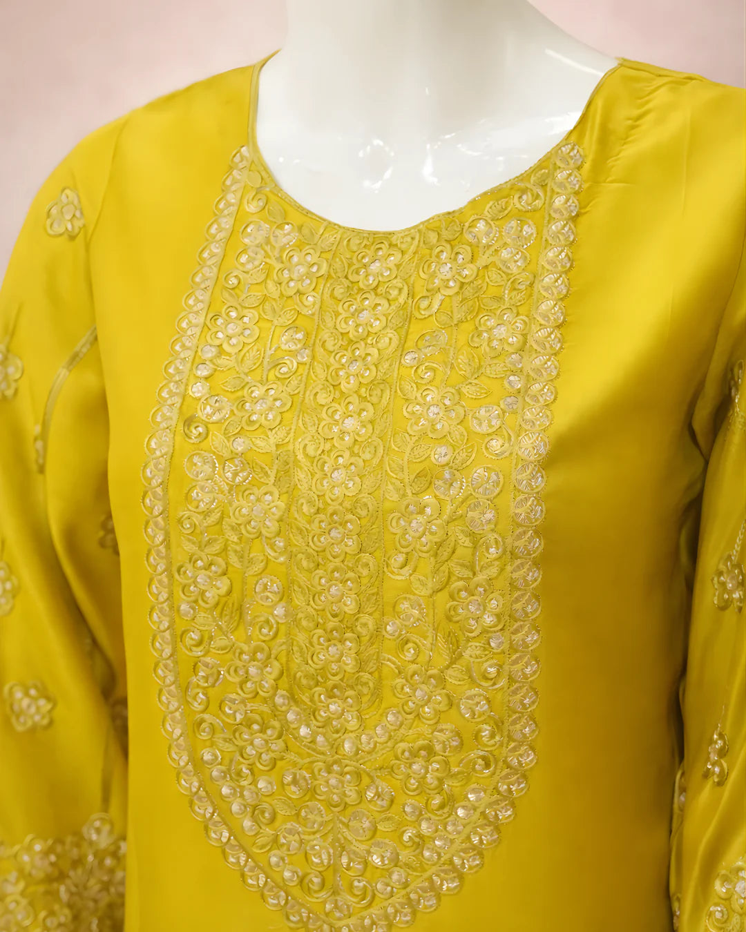 Pasand of Lahore 3-Piece Premium Viscose Suit – Mustard (PL-371)