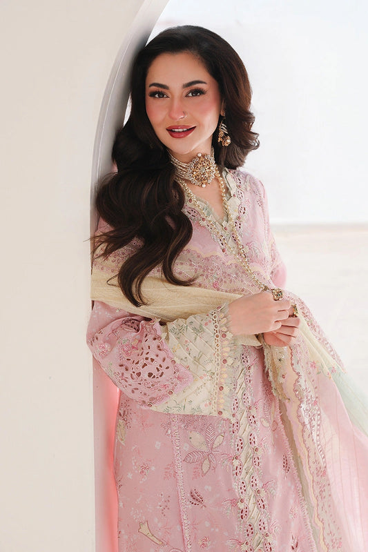 QALAMKAR Sahil | Luxury Digital Printed Chikankari Embroidered 3PC Lawn Suit with Jacquard Dupatta | HANIYA
