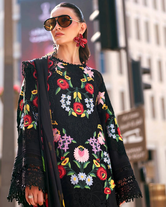 MARIA B LUXURY 3 Piece Embroidered Lawn Suit (Unstitched)