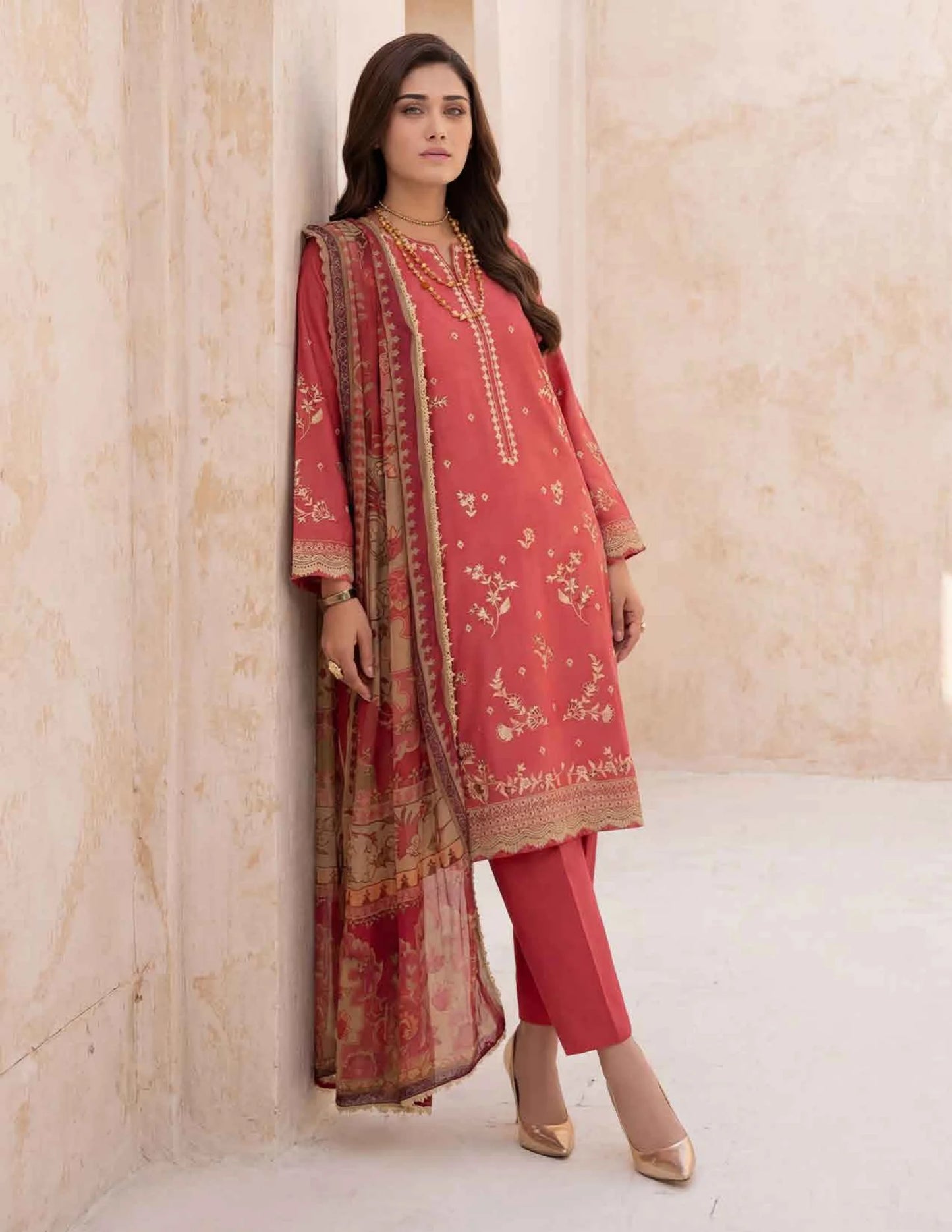 AMAL Spring Pret by Allys – 3PC Stitched Embroidered Suit | Spring Collection 2026