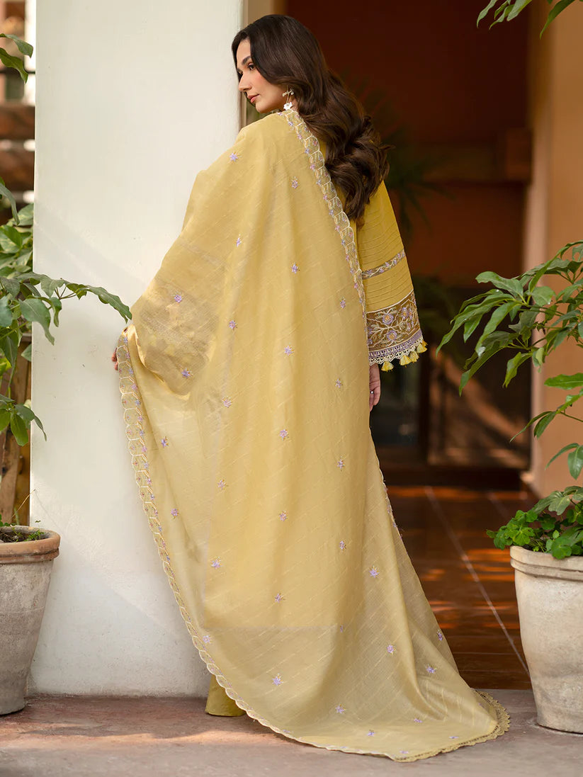Inlays Mahnur By Angan – Embroidered Lawn 3 Piece Unstitched Suit (AN-003)