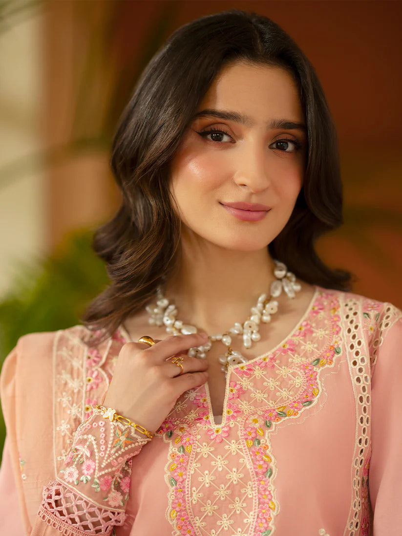 Inlays Mahnur By Angan – Embroidered Lawn 3 Piece Unstitched Suit (AN-004)