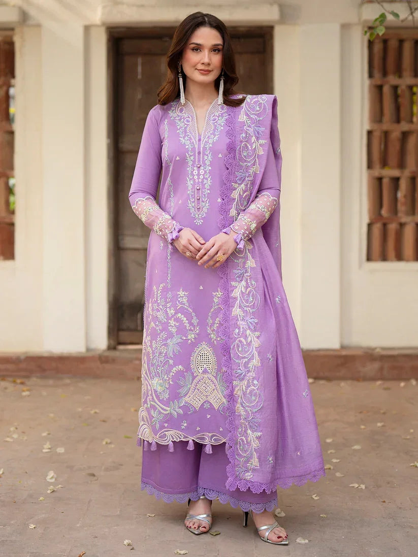 Inlays Mahnur By Angan – Embroidered Lawn 3 Piece Unstitched Suit (AN-009)
