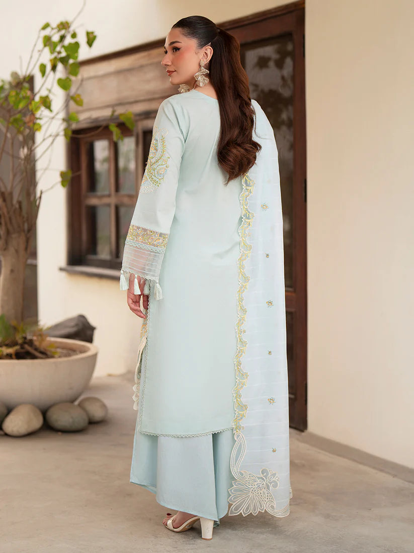 Inlays Mahnur By Angan – Embroidered Lawn 3 Piece Unstitched Suit (AN-013)