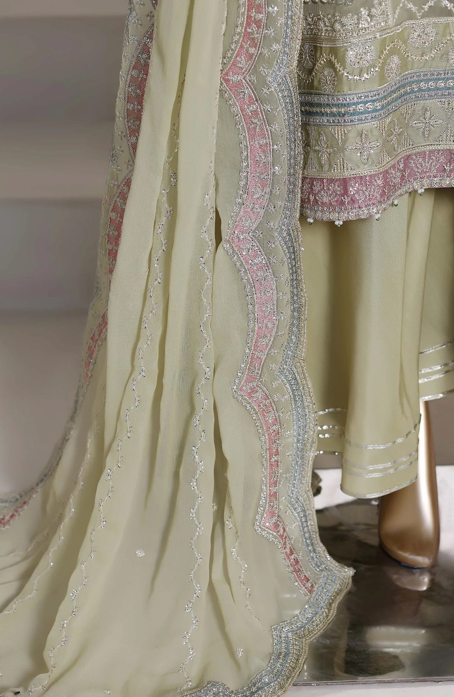 Afsanay by Sadabahar Embroidered Chiffon Stitched 3 Piece Suit (CF-12)