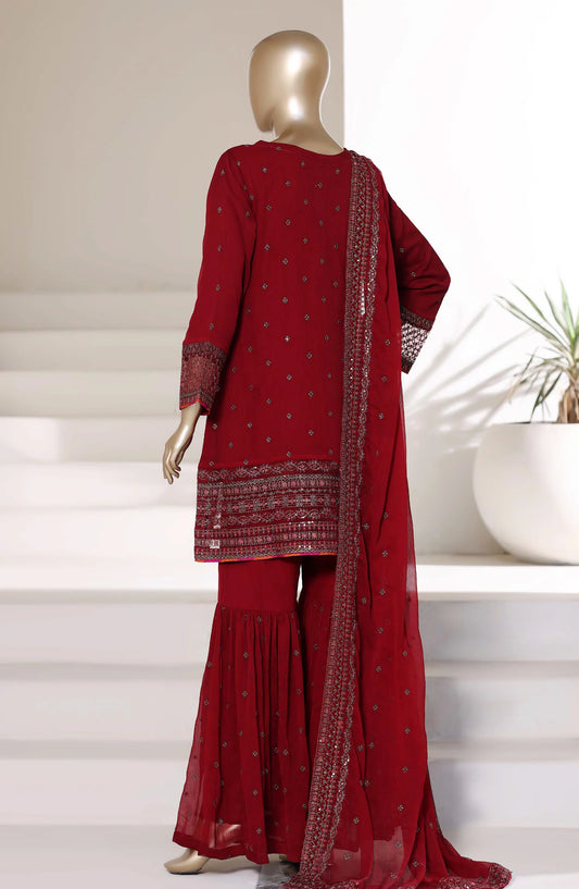 Afsanay by Sadabahar Embroidered Chiffon Stitched 3 Piece Suit (CR-33)
