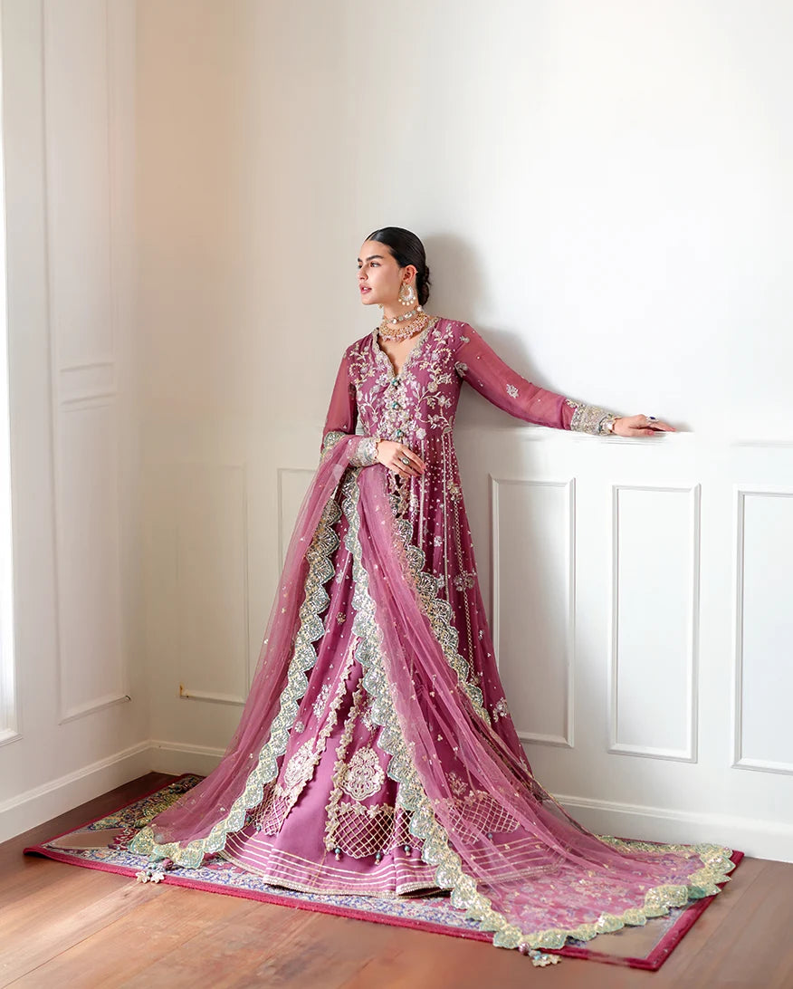 Roheenaz whisper of grace Unstitched chiffon vol. II | 3-piece luxury suit (Alessia)