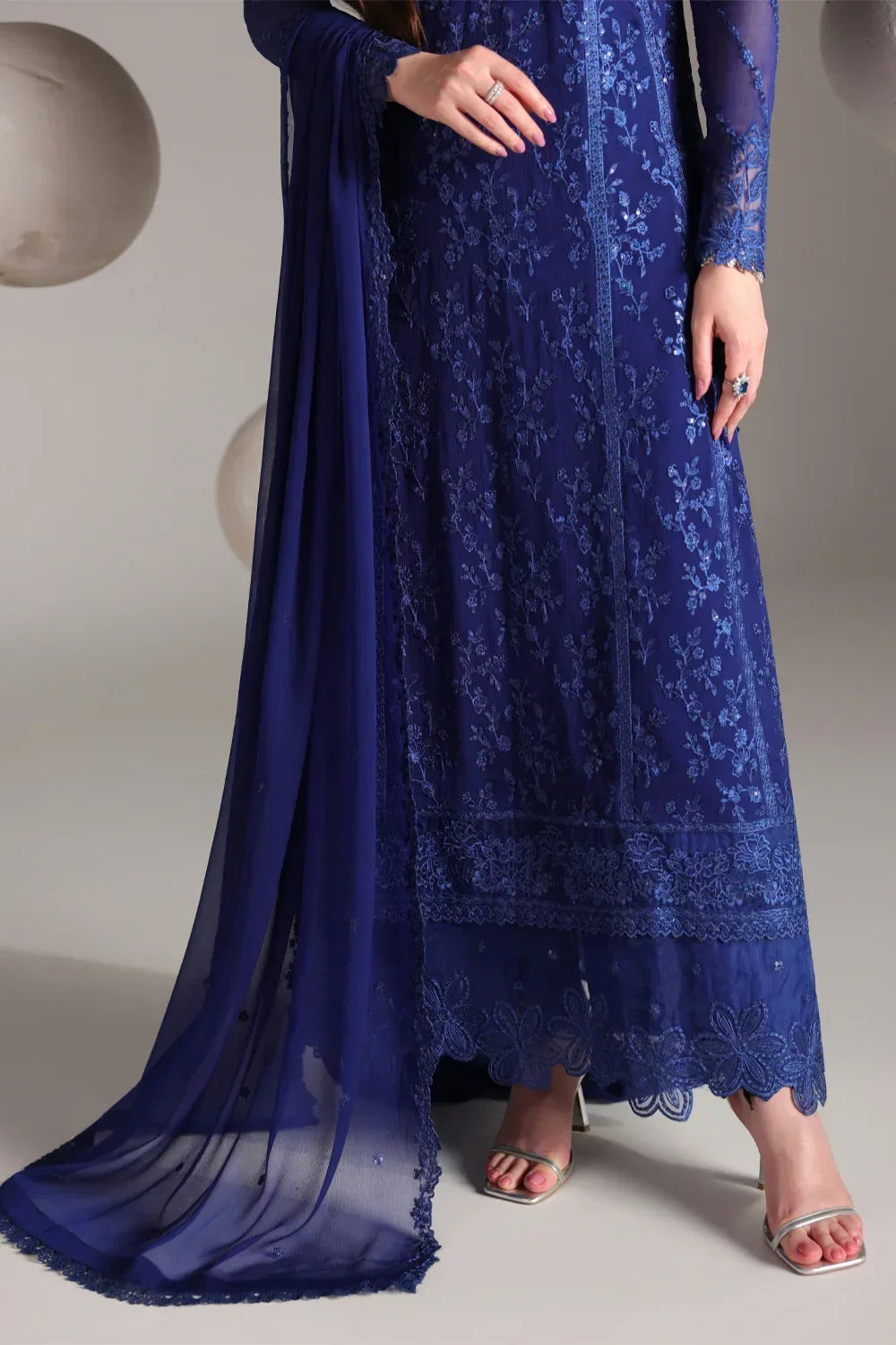 Azure Ensembles Festive Collection 2026 – 3 Piece Unstitched Embroidered Suit (Salvia)