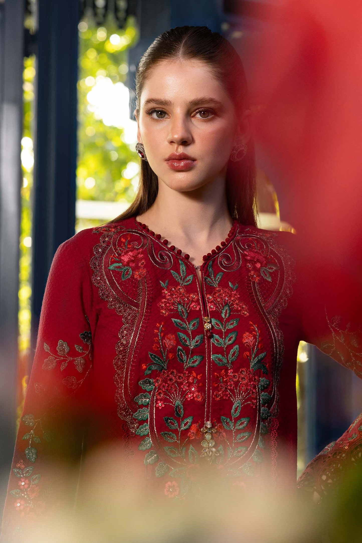 Maria.B 3 Piece Unstitched Embroidered Jacquard Lawn Suit (D-5)