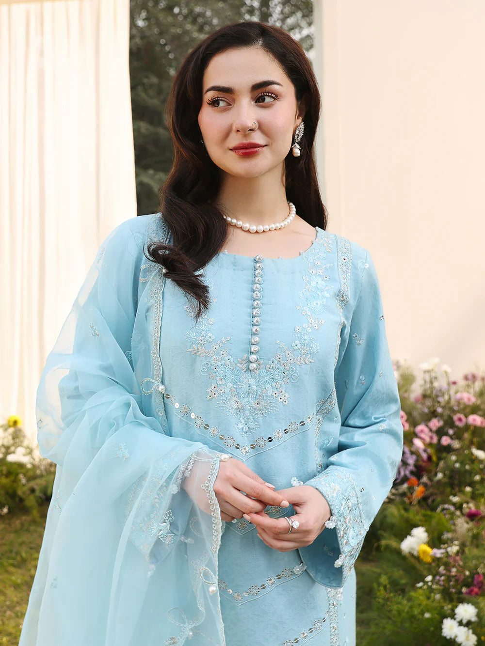 Janaan Premium Chikankari Jacquard 3-Piece Stitched suite (Daisy)