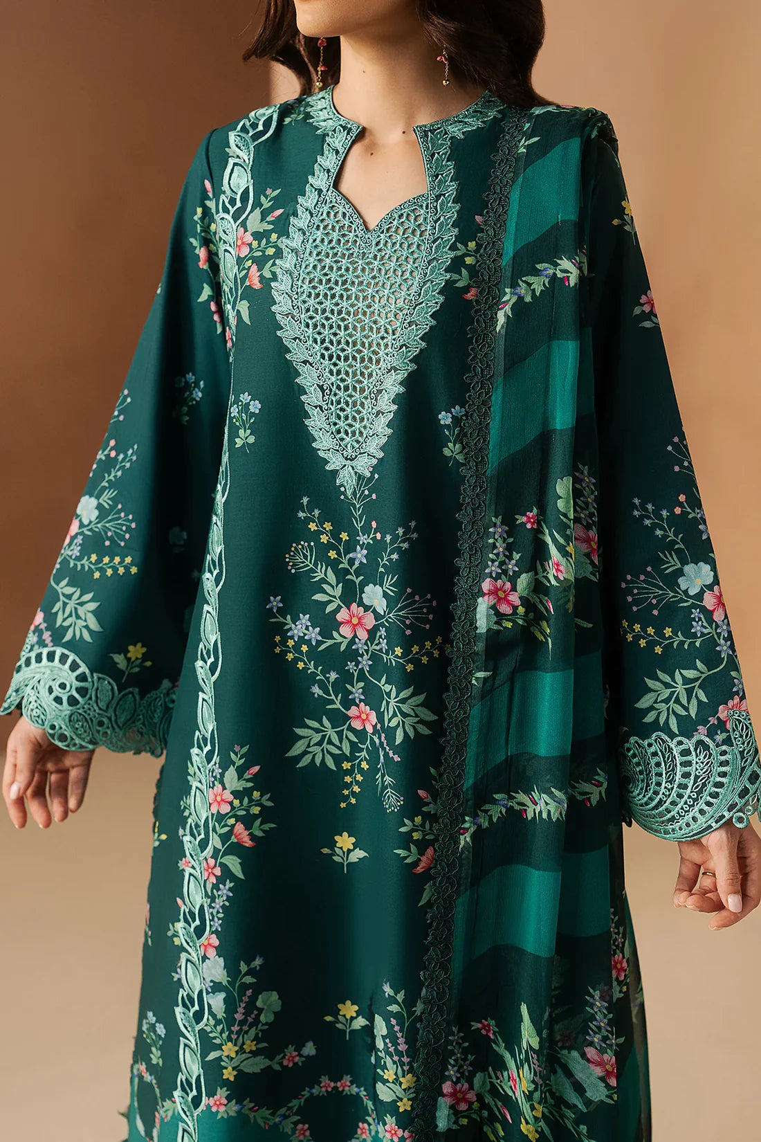 Afrozeh Haze A-Prints Printed Lawn Unstitched 3 Piece Suit (Halo)