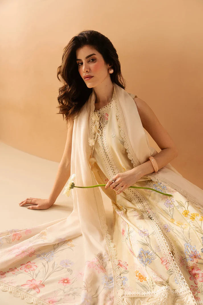 Afrozeh Haze A-Prints Printed Lawn Unstitched 3 Piece Suit (Hazelen Yellow)