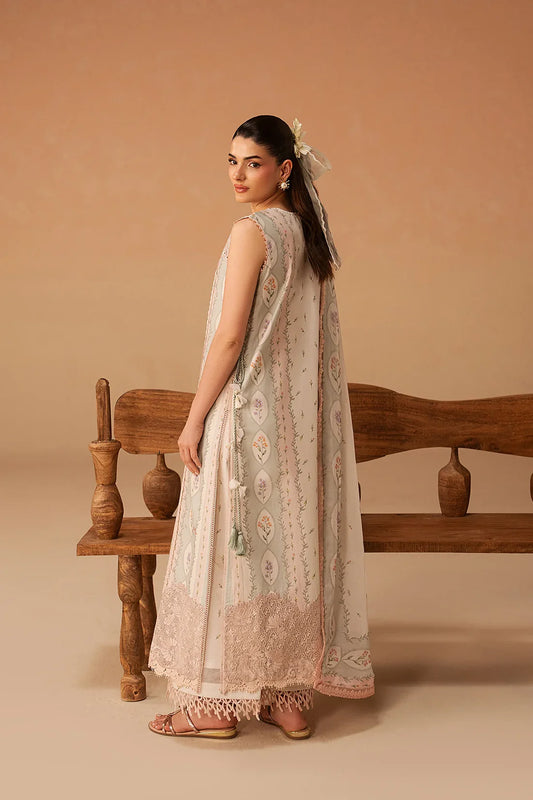 Afrozeh Haze A-Prints Printed Lawn Unstitched 3 Piece Suit (Sunnival Ivory)