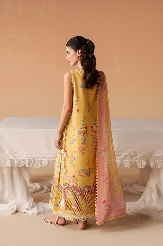 Afrozeh Haze A-Prints Printed Lawn Unstitched 3 Piece Suit (Evania Yellow)