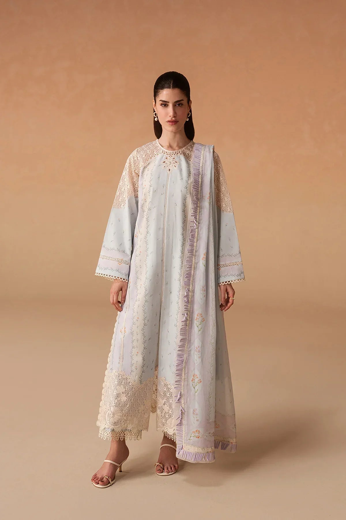 Afrozeh Haze A-Prints Printed Lawn Stitched 3 Piece Suit (Sunnival Blue)