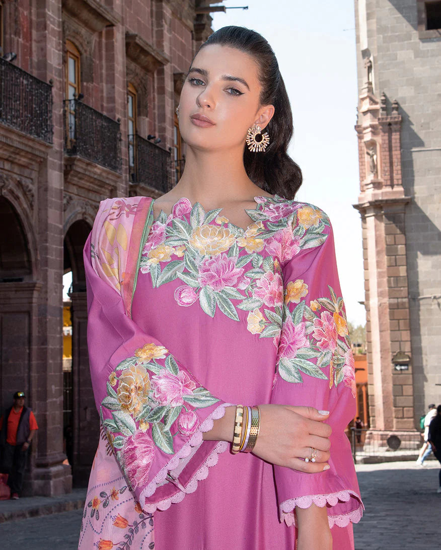Hemline By Mushq - Embroidered Lawn 3 Piece Unstitched Suit (MEREDITH)