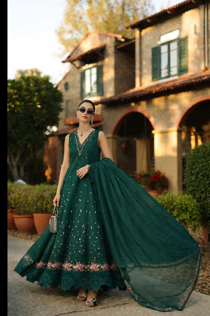 NOOR Luxury Lawn 3PC – Eid Special Handwork Schiffli Laserkari Suit (Unstitched)D6B-Zelina