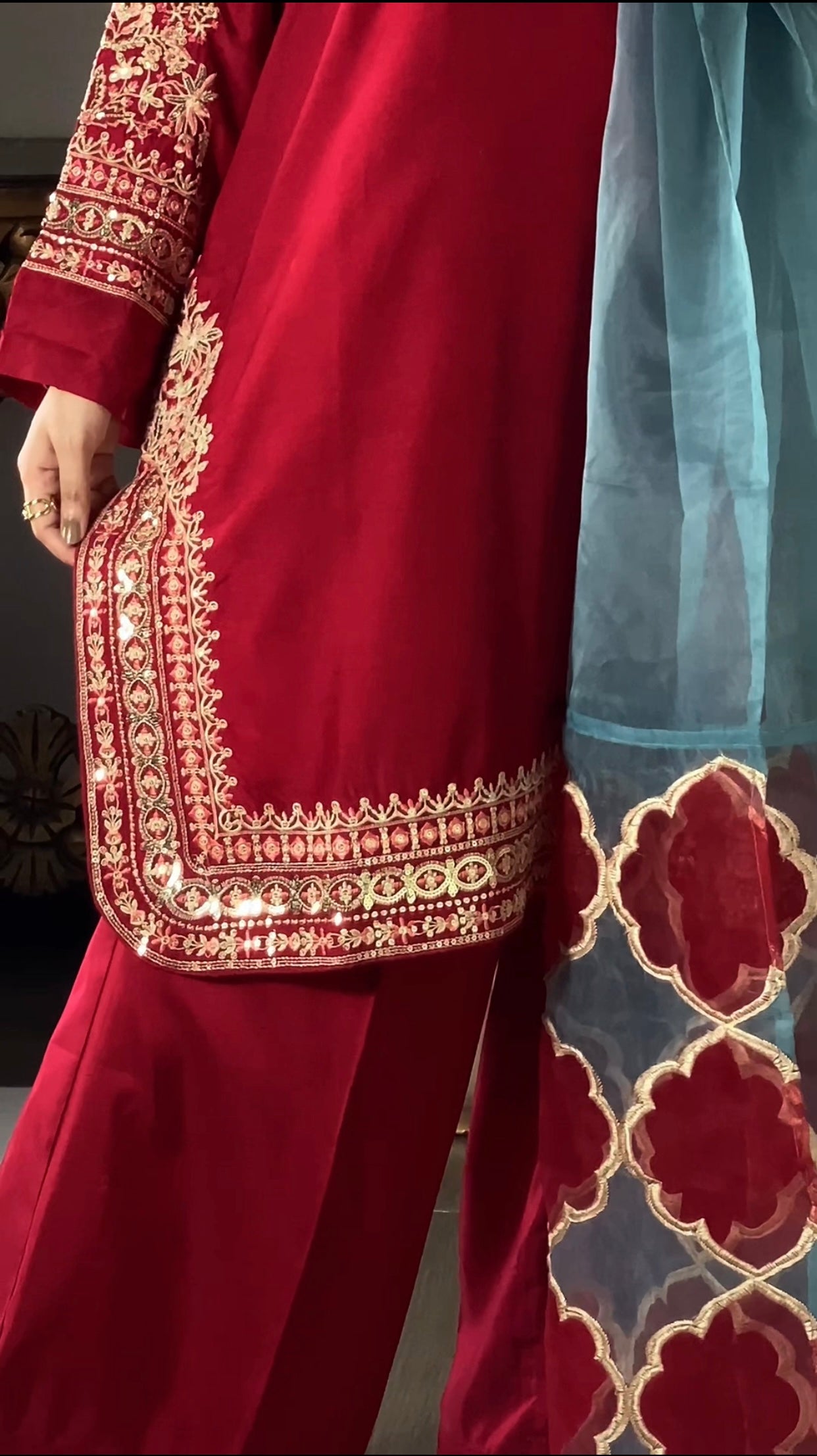Amna Khurram Stitched 3 Piece Viscose Suit