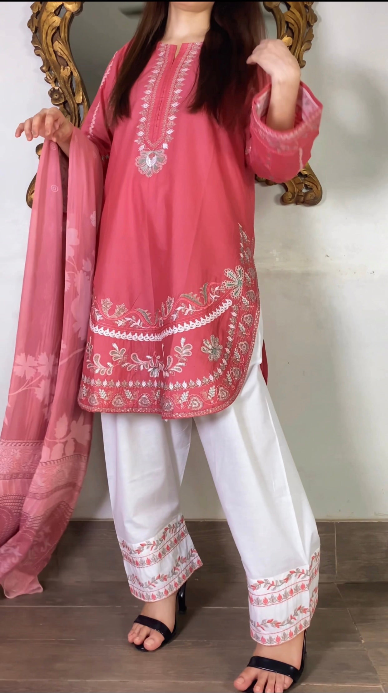 Amna Khurram Embroidered Lawn Stitched 3 Piece Suit