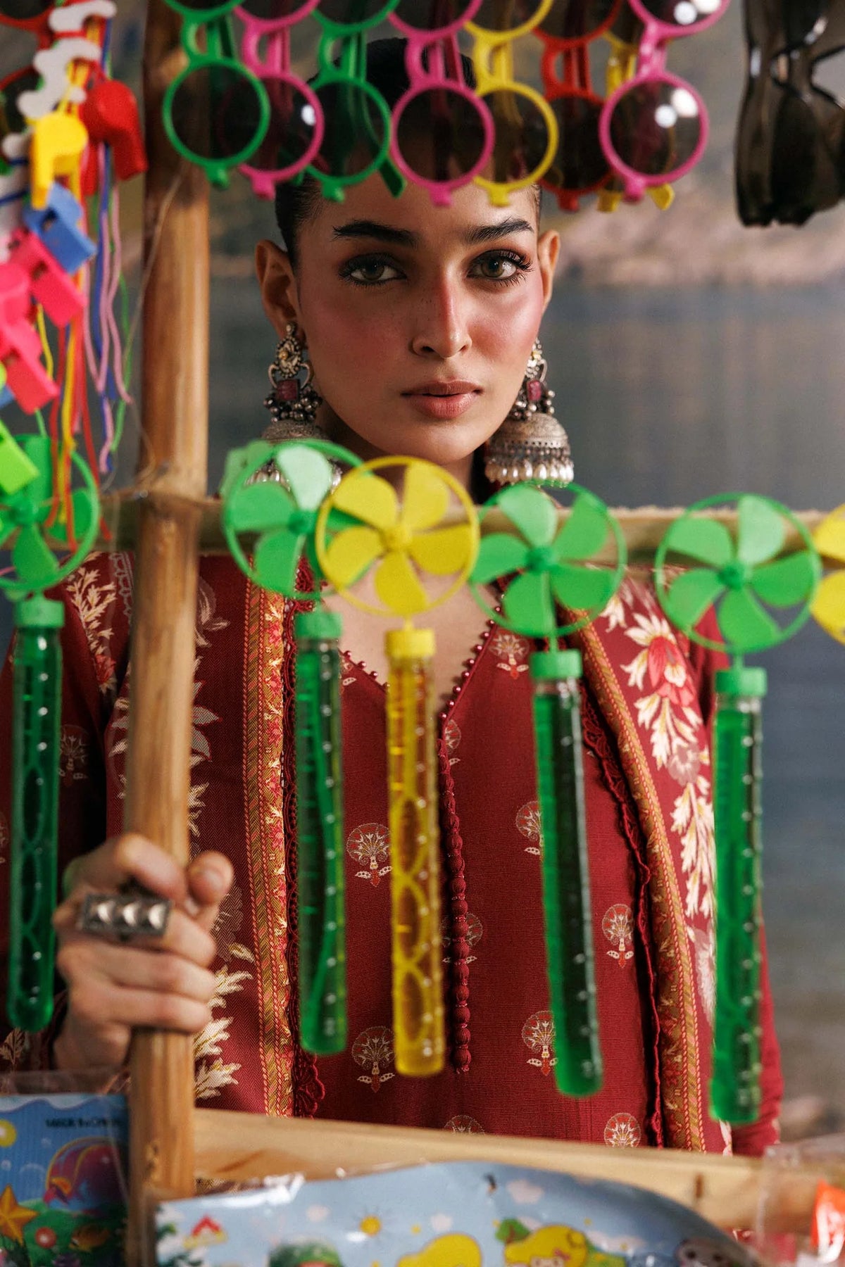 Maria.B M Basics 3 Piece Unstitched Embroidered Slub Khaddar Suit (3B)