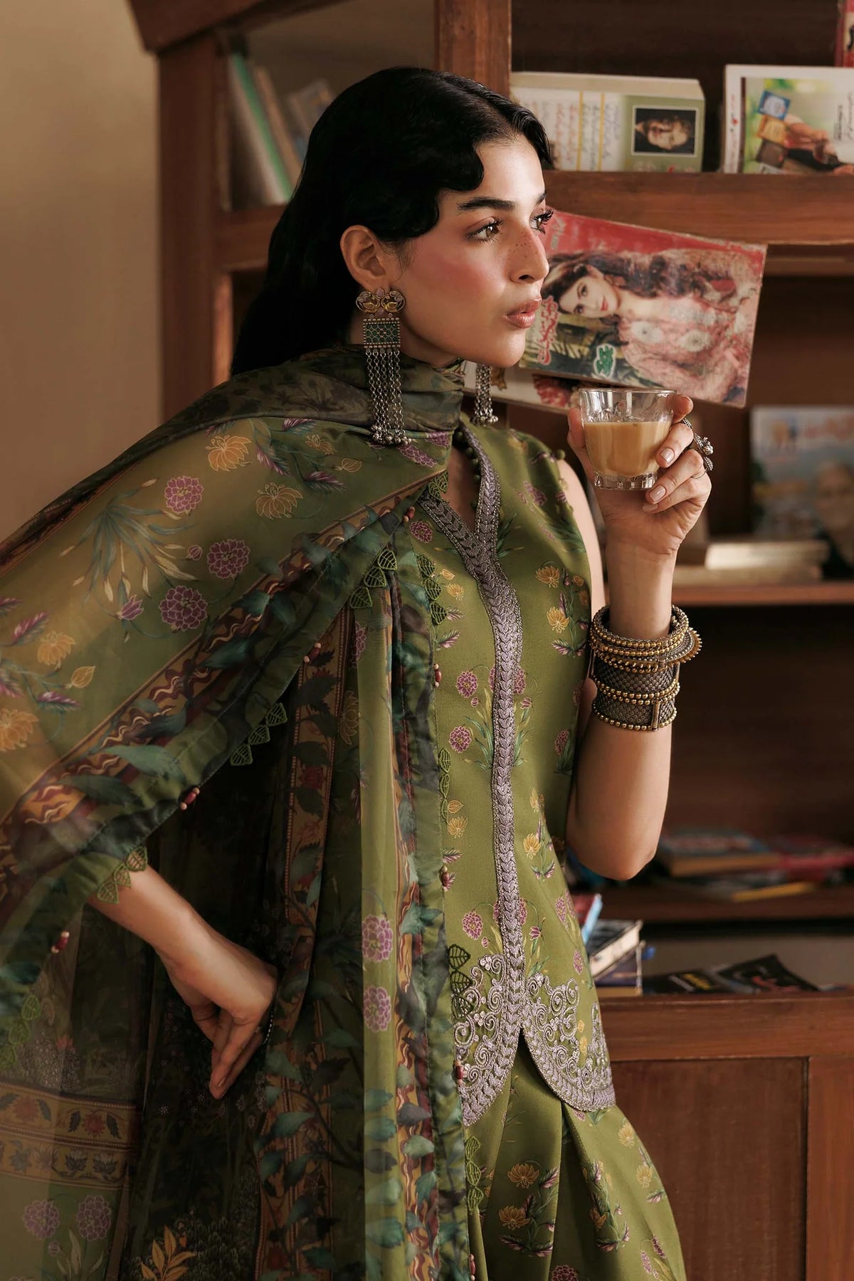 Maria.B M Basics 3 Piece Unstitched Embroidered Linen Suit (12A)