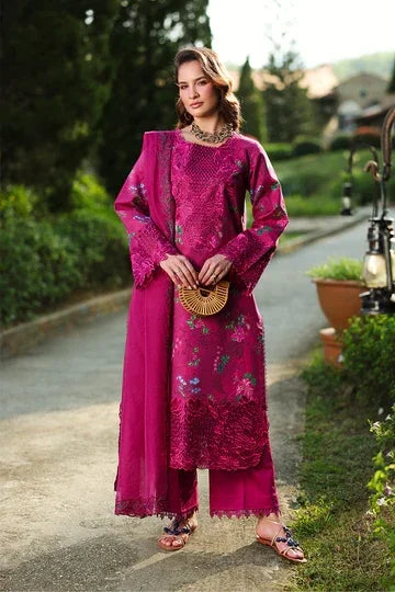 Rang Rasiya - Embroidered Lawn Stitched 3 Piece Suit (Mahra)