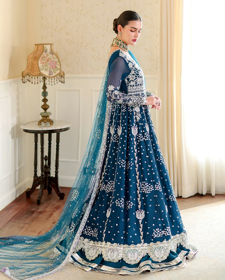 Roheenaz whisper of grace Unstitched chiffon vol. II | 3-piece luxury suit (Marcella)
