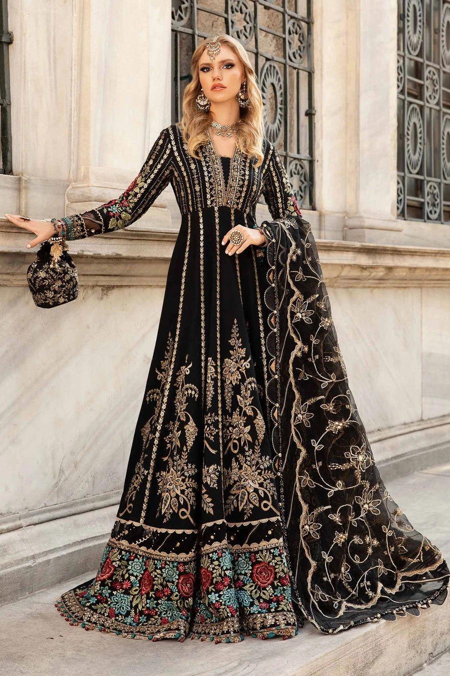 Maria b CST-806 Unstitched Embroidered Cotton Satin