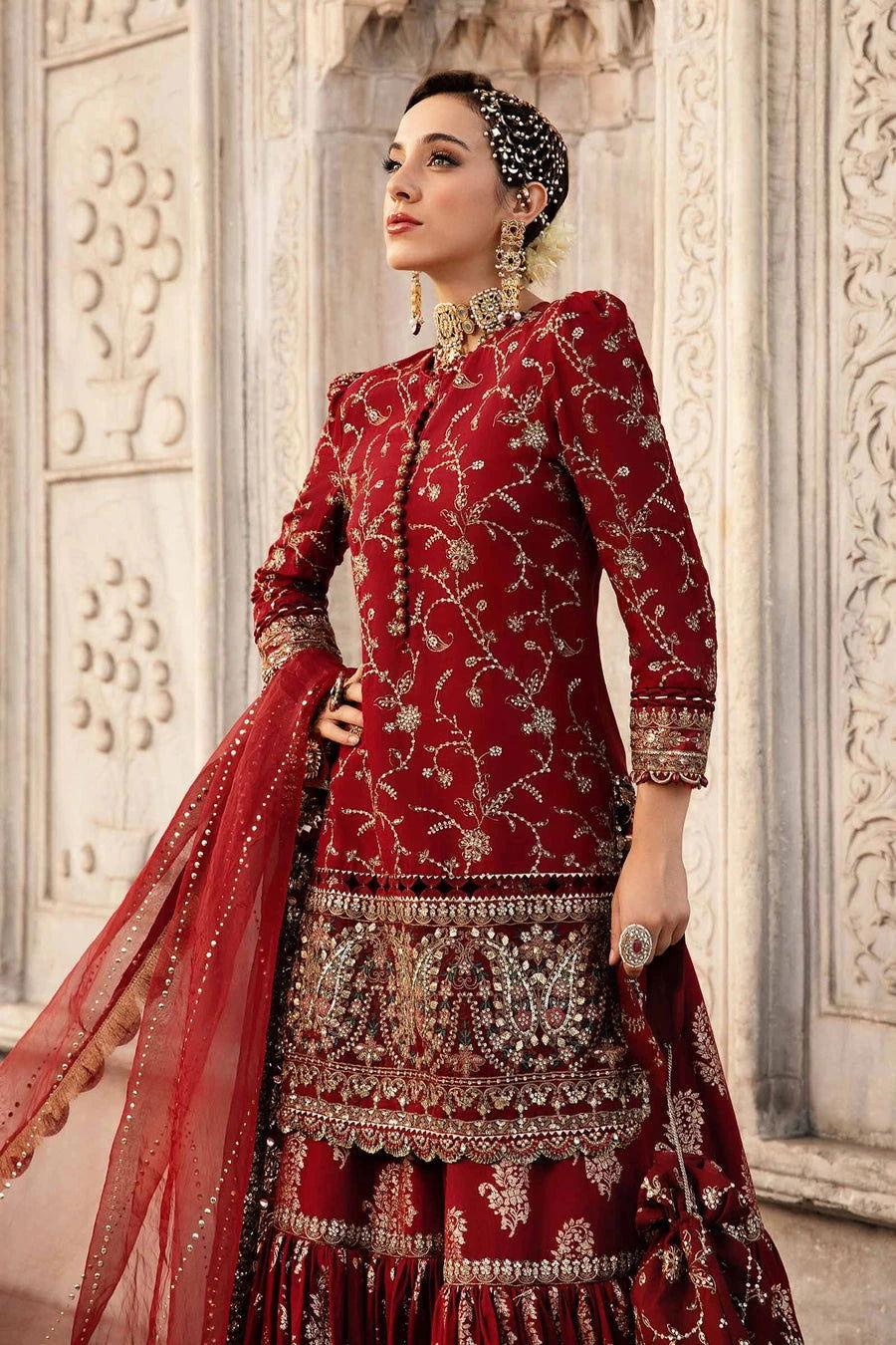 Maria b CST-807 Unstitched Embroidered Cotton Satin