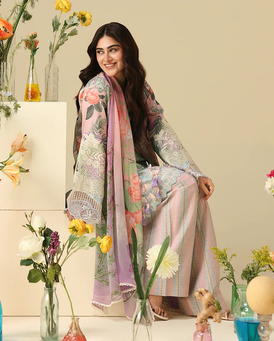 Mushq Soleil 3 Piece stitched Lawn Suit (Moonlit Dolce)