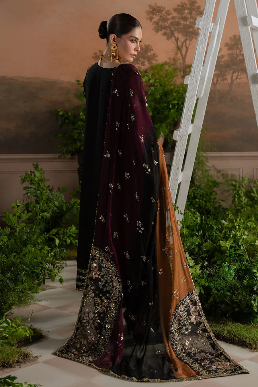 Nureh by Amaya Embroidered Chiffon Unstitched 3-Piece Suit (AM-48)