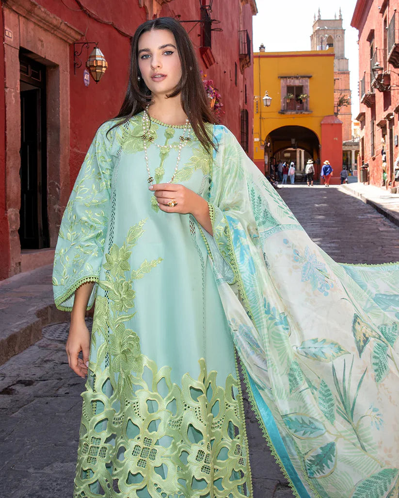Hemline By Mushq - Embroidered Lawn 3 Piece stitched Suit (PALOMA)
