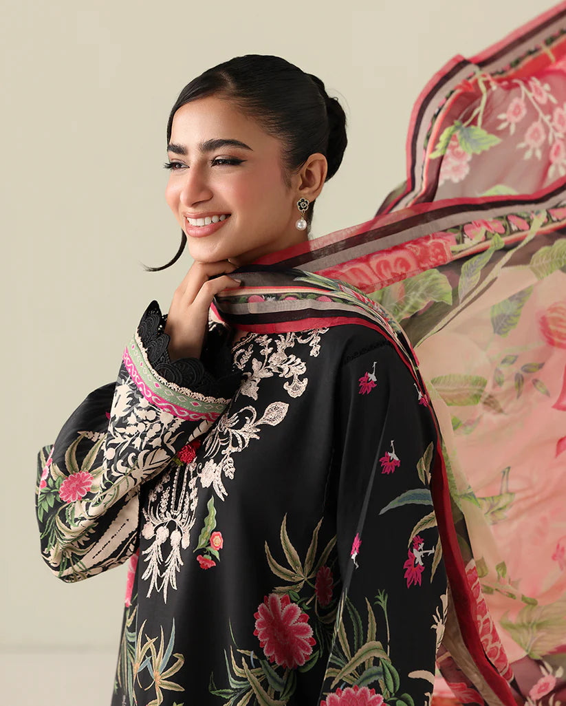 Roheenaz Rosette 3-Piece stitched Lawn Suit (Radiant Noon)