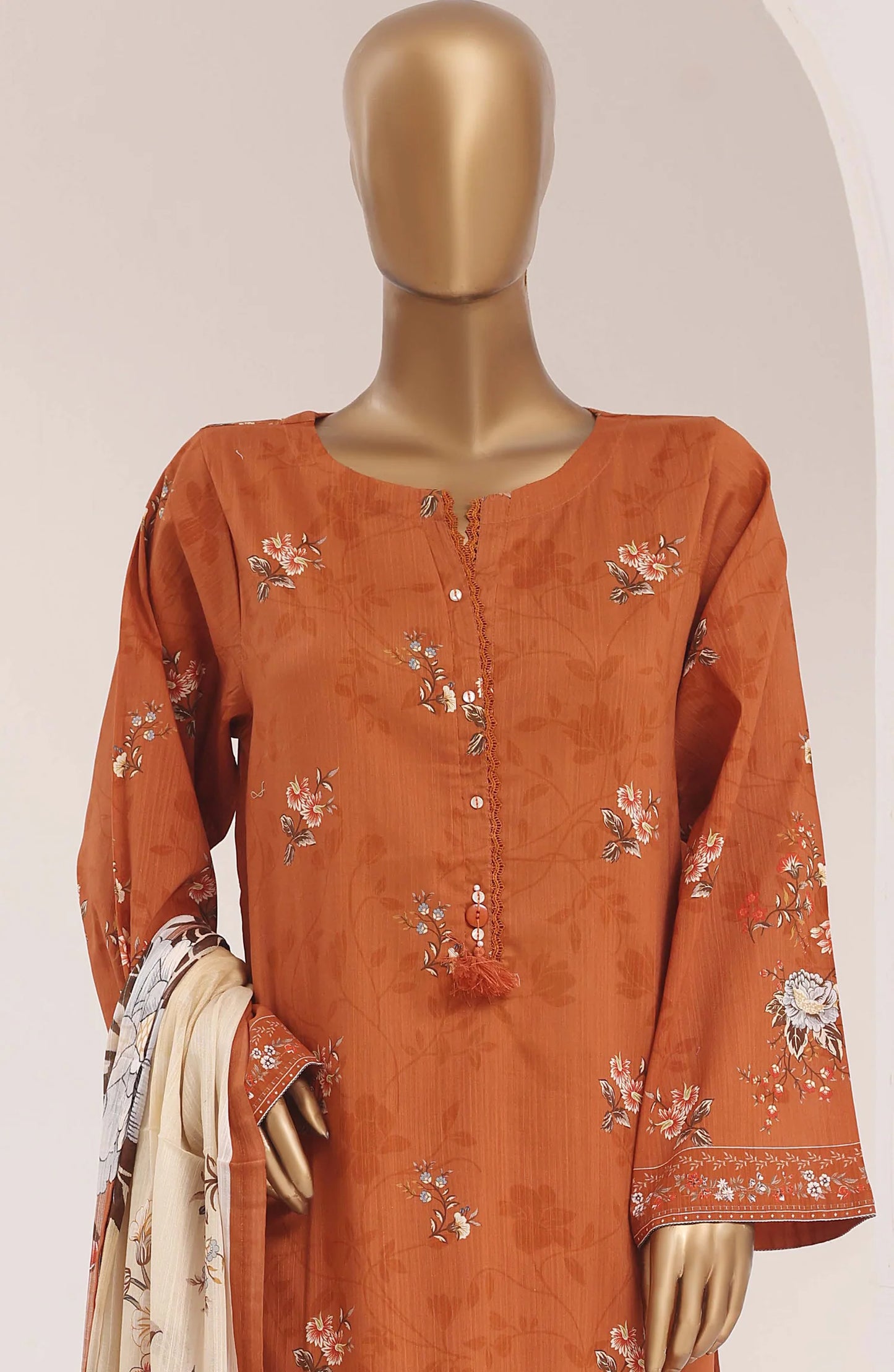 Sadabahar Printed Lawn Vol -10 Stitched 3 Piece Suit (D-09)
